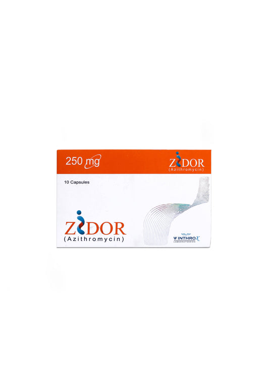 Zidor 250mg 10 Capsules